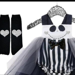 Jack Skellington inspired Halloween Wear/ Costume/ Romper/ Pageant OOC
